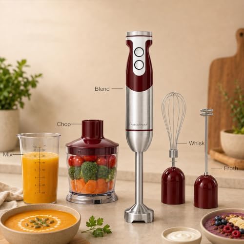 Hand Blender, 1000W Immersion Blender, 5-in-1 Multi-Function