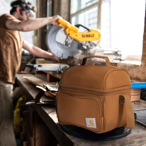 Camping Cooler, Worksite Lunch Box, Soft Shell Lunch Bag for Construction Sites, Work and Everyday Use, Brown