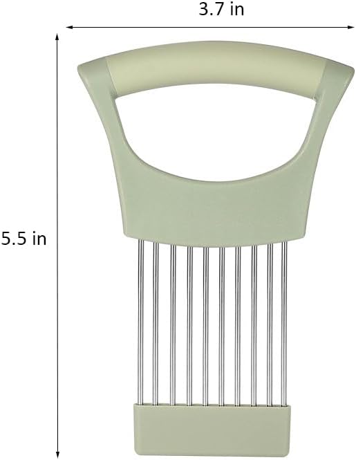 Onion Holder for Slicing, Lemon Slicer Cutter - Food Slicer, Vegetable Chopper Cutter Assistant Tool for Meat, Lemon, Potato, Tomato (Green, 1PCS)