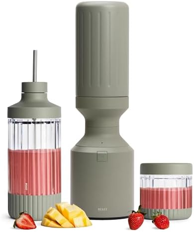 Beast Mega 1200 Stainless Steel Countertop Blender, Sage, 1200W by Unknown