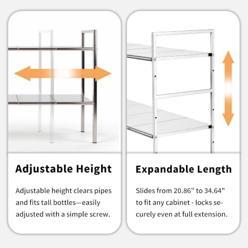 Under Sink Organizer 2 Tier Expandable bathroom Storage