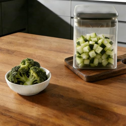 5-in-1 Vegetable Chopper Set, Slicer Dicer Cutter for Onion Potato, Stainless Steel Blades, Easy Cleaning, 4.3 X 3.5 X 5.9 in Clear Food Container - Image 3