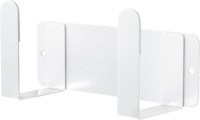 Stainless Steel Wall Mounted Cutting Board Holder Punch-Free Adhesive Multifunctional Kitchen Organizer Pot Lid Storage Rack 7" x 2.3" x 1.8" White