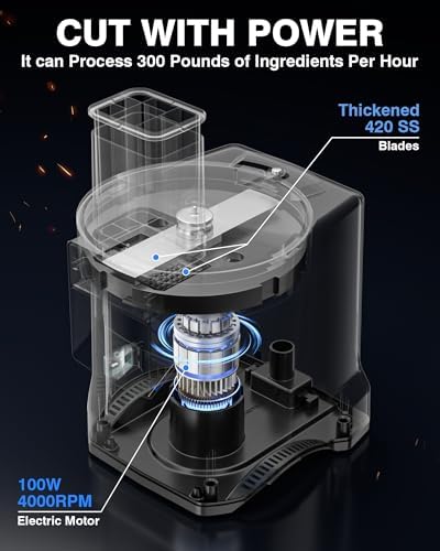 5 in 1 Electric Vegetable Chopper - Multifunctional Commercial Vegetable Dicer Food Fruit Processor Stainless Steel Blades for Slicing(2.5mm), Dicing(8/12mm), Chopping(2.5mm),Shredding