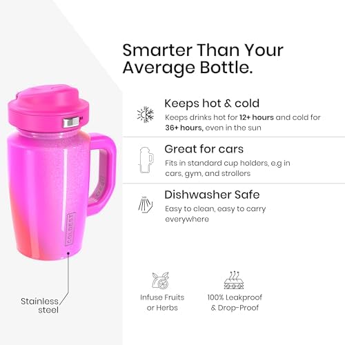 Coldest Tumbler with Handle and Coffee Lid - 100% Spill Proof Tumbler with Straw (3 Lids) - Stainless Steel Insulated Leakproof Tumblers for Women & Men - Cup Holder Friendly - 15 oz (Kissed Dream) - Image 2