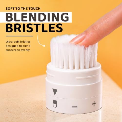Brushi® Patented Sunscreen Applicator – Refillable Squeezable Bottle with Soft Blending Brush, Mess-Free Sunscreen Applicator for Face & Body, Adults & Kids, Travel Size 3 oz (Slate Gray) - Image 5