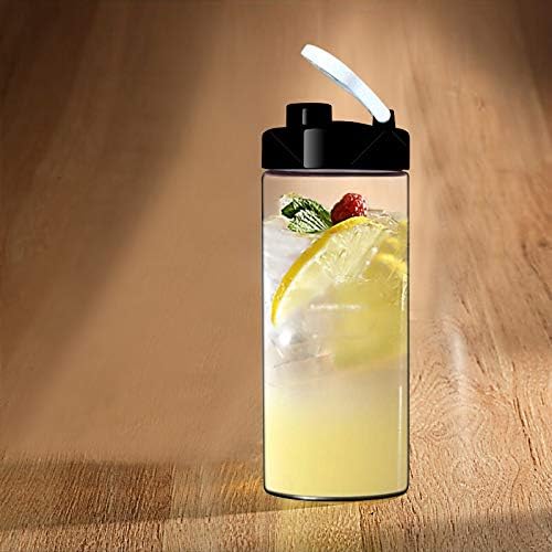 Glass Travel Mug | Shaker Bottle | Water Tumbler | Water Glasses | 20oz with Lid | Ultra Clear Glass | Non-Plastic