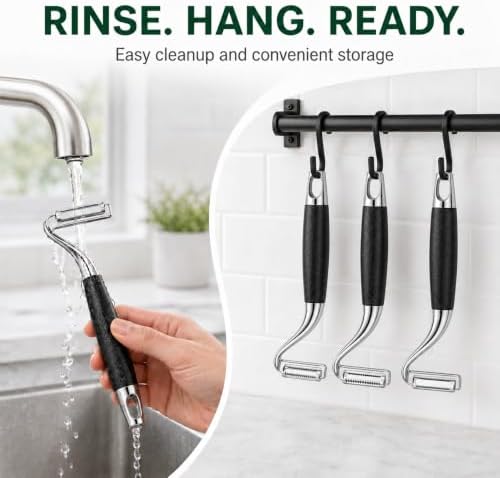 3 Pack Julienne Peeler Set, Stainless Steel Vegetable Peelers