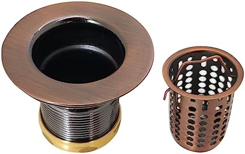 A218-11 Junior Bar and Laundry Sink Drain Assembly with Removable Strainer Basket, Antique Copper