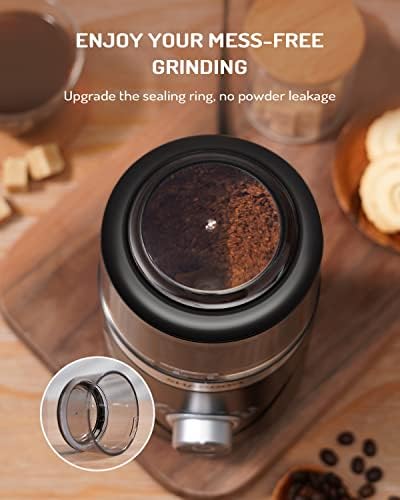 SHARDOR Electric Super Silent Blade Coffee Grinder, Timed Grind Control Rotary Knob, Adjustable Coarse to Fine for Coffee Beans, Spices & Herbs, with 1 Removable Stainless Steel Bowl, Black - Image 5