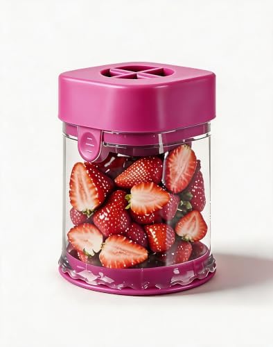 Grape Cutter & Strawberry Slicer, Baby-Led Weaning Cutter, Pink by Kesttenn