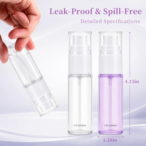 YIERSO Refillable Spray Bottles 1oz 30ml 4-Pack Small Travel Bottle - Image 3