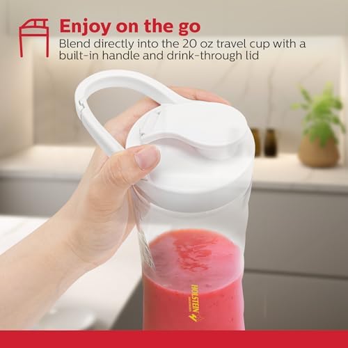 Personal Blender - Creamily Smooth Shakes and Smoothies, BPA-Free 20oz To-Go Cups, Golden Elegance Design, 250W