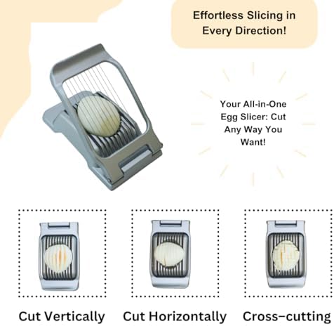Annie & Mia Design Egg Slicer, Stainless Steel Wires Dishwasher Safe Aluminum Alloy Heavy Duty Multipurpose Cutter For Hard Boiled Eggs or Strawberry, Butter, Kiwi - Image 2