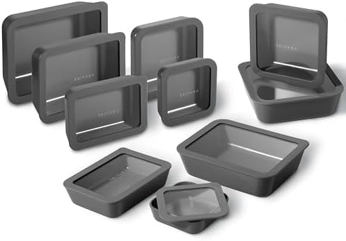 Glass Food Storage Containers with Lids, 20-Piece Set, Onyx
