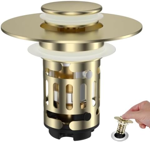 Universal Bathroom Sink Drain Strainer, 3 in 1 Pop Up Stopper