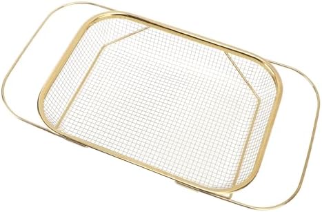 Stainless Steel Colander, Over The Sink Strainer Basket Kitchen S Er Gold Strainer Over The Sink Colander Basket for with Handles Fine Mesh Expandable Essentials (Gold)