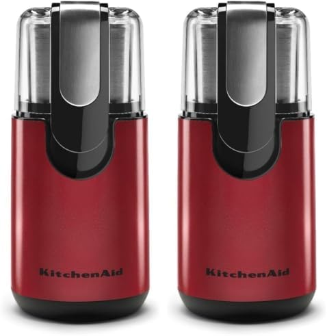 KitchenAid BCG111ER Blade Coffee Grinder, 4 oz, Empire Red (Pack of 2) by Unknown