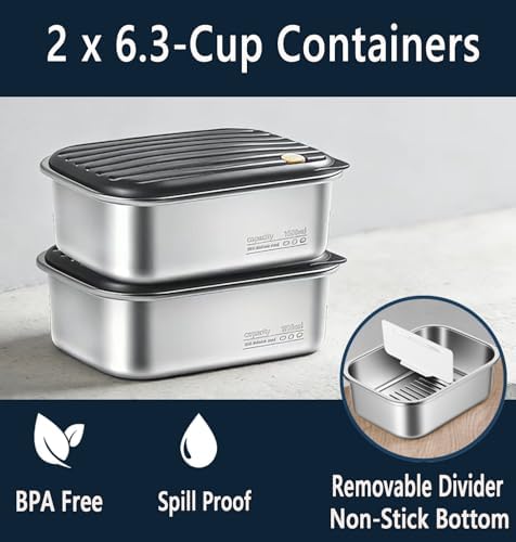 27000mAh Cordless Electric Heated Lunch Box for Adults 2 x 6.3 cups