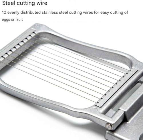 OCHI Stainless Steel Egg Slicer, Heavy Duty Aluminum Cutter for Hard Boiled Eggs, Dishwasher Safe, Perfect for Strawberries & Soft Fruits - Image 4