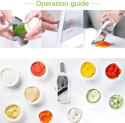 Multi Handheld Mandoline Slicer with Adjustable Stainless Steel Blade. - Image 3