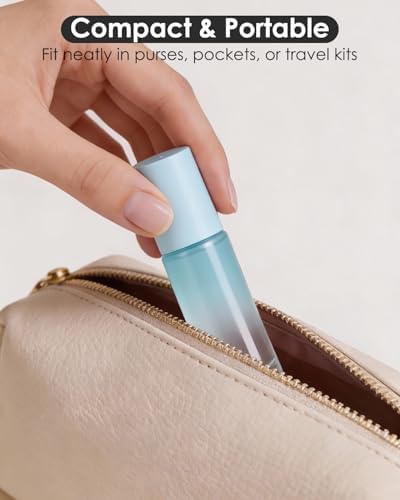 Essential Oil Roller Bottles - 4 Pack Refillable 10ml Glass Roller Bottles - Image 4