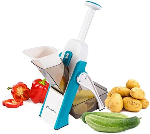 Vegetable Chopper Mandoline Slicer Adjustable Vegetable Cutter Safe Multi-purpose Food Vegetable Slicer for Kitchen (Blue), 12.7*5.3*5 inch by Unknown
