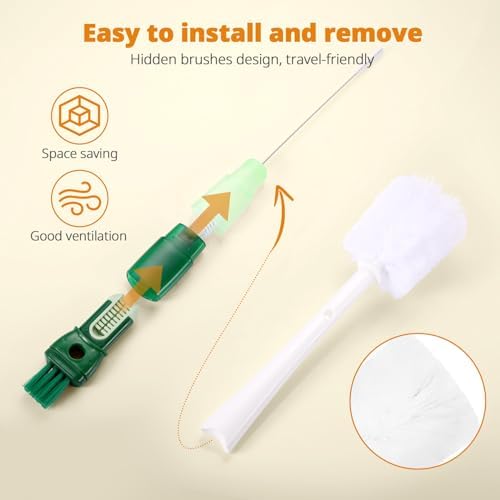 OUTXE 5 Pack Bottle Brush Cleaning Set, 5-in-1 Cup Cleaner Brush - Image 3