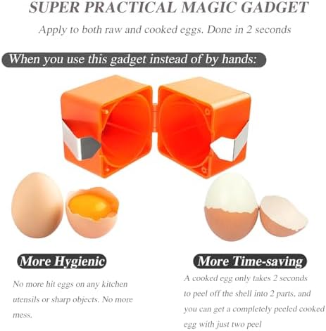 2 in 1 Set: Egg Slicer + Egg Shell Opener Peeler Tool for Hard Boiled Eggs - Image 4