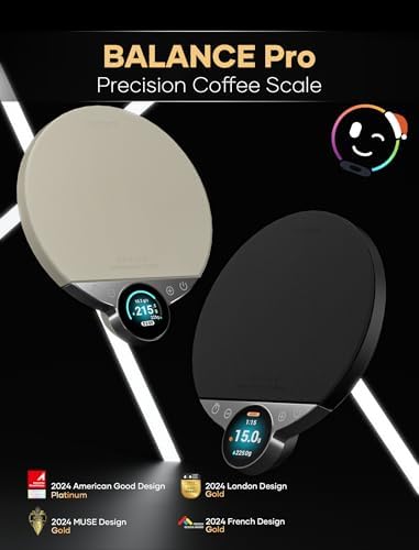 Balance Pro Pour Over Coffee Scale with Timer, Brew Assist Mode