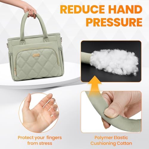 Lunch Bag Women, Adult Insulated Lunch Box, Leakproof Lunch Cooler Bag, Reusable Large Lunch Cooler for Work, Picnic, Travel (Green)