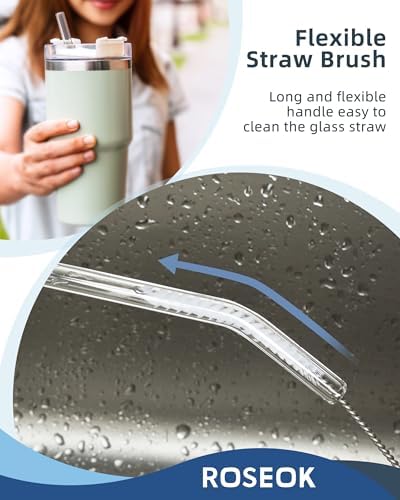 ROSEOK 2 in 1 Bottle Brush with Straw Cleaner Brush, Water Bottle Brush - Image 6