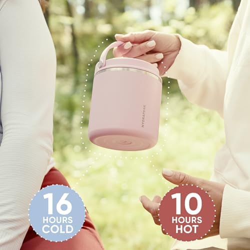 25oz Stainless Steel Vacuum Insulated Food Jar for Hot Food and Cold Food, Wide Mouth Leak-Proof Soup Jar for Adults, 10 Hours Hot and 16 Hours Cold (Black)