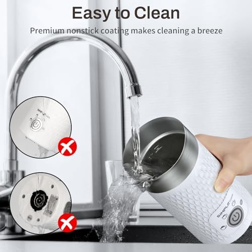 SIMPLETASTE Milk Frother, 4-in-1 Electric Automatic Milk Steamer - Image 6