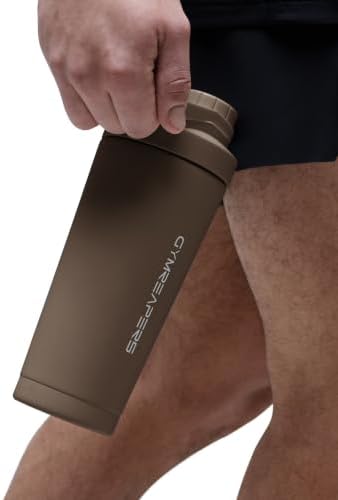 Gymreapers Stainless Steel Protein Shaker Bottle - Double Wall Insulated, Leak Proof, BPA-Free Metal Vacuum Blender Cup For Gym, Sports, Pre & Post-Workout Cold Hydration - 26 OZ (Toffee) - Image 7