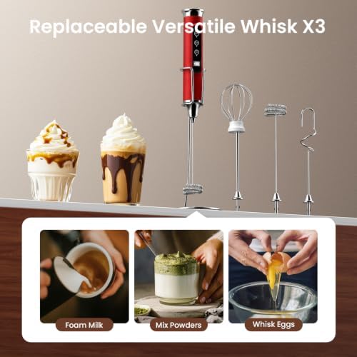 YUSWKO Milk Frother Wand for Coffee with Stand, Coffee Frother Handheld - Image 4