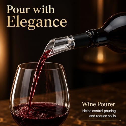Rechargeable Electric Wine Opener Set with Charging Base & Accessories