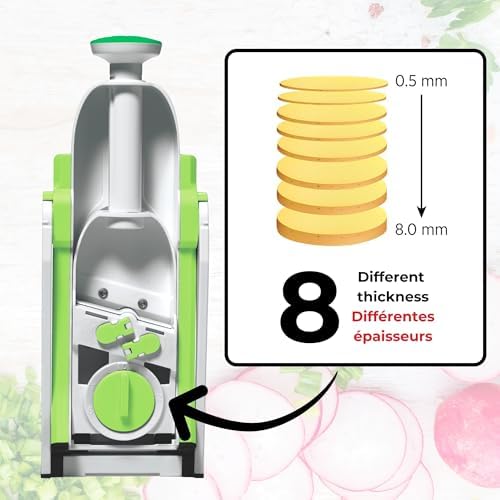 Pump'n'Slice Vertical Mandoline, Food Slicer & Chopper, Safe