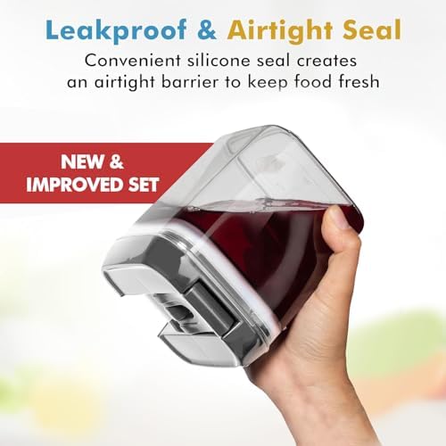 9PC (0.5L, 2.1 Cup, 17oz) Airtight Food Storage Containers + 9 Spoons