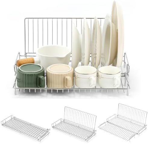 Collapsible Dish Drying Rack, Stainless Steel Folding Dish Rack