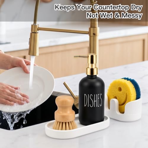 Diatomite Sponge Holder for Kitchen Sink, 3-in-1 Absorbent Organizer Set