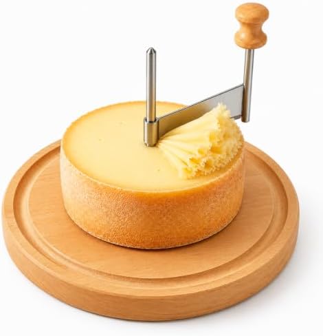 Cheese Curler Wheel with Wooden Base Stainless Steel Blade by AlikitcnDirect
