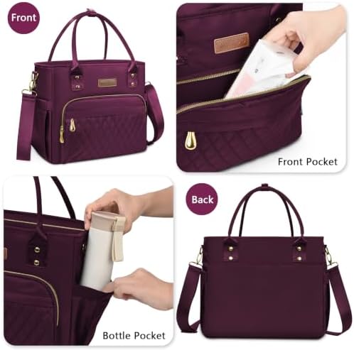 Insulated Lunch Bag Women, Large Tote Lunch Box for Work, 18L
