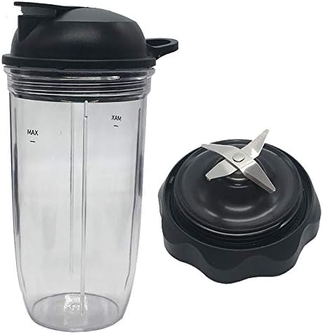 Replacement Combo Easy Twist Extractor Blade with jar 32oz cup and to go lid for NutriBullet Pro 1000 Single-Serve Blender 1000W&Blender Combo: NBF70500/ZNBF30400Z/ZNBF30500Z/NBF50400(3, 1x32oz cup) - Image 5