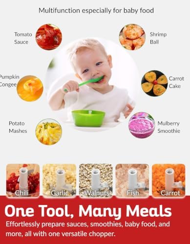 Manual Pull Mini Chopper 400ml – Handheld Vegetable Chopper for Onion, Garlic, Nuts, Herbs & Salad Prep – Compact Food Processor with Sharp Stainless Steel Blades, BPA-Free & Easy to Clean