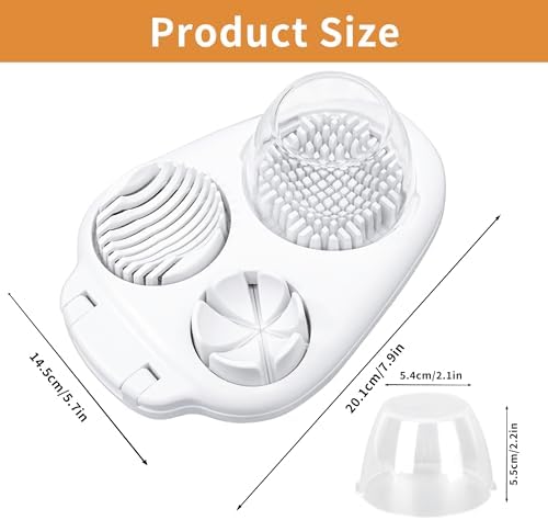 3-in-1 Egg Slicer for Hard Boiled Eggs,Heavy Duty Egg Cutter - Image 4