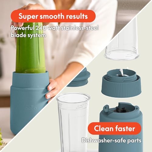 bella Rocket Blender 6-Piece Set with Stacking Cups, Surf - Image 4