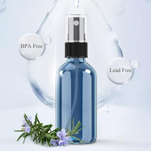Wedama Spray Bottle, 4 oz Fine Mist Glass Spray Bottles, Little Refillable Liquid Containers for Watering Flowers Cleaning (16 Pack Indigo Blue) - Image 5