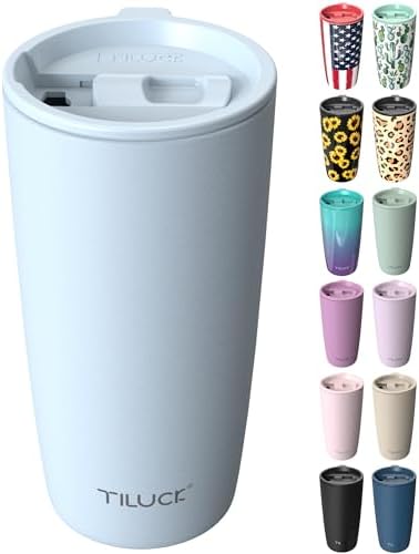 TILUCK 20 oz Insulated Coffee Tumbler with BPA-Free Lid by TILUCKBringsGoodLuck