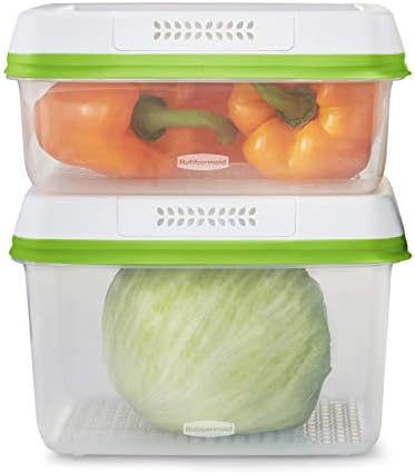 FreshWorks Produce Saver, Large Produce Storage Containers, 4 Piece Set